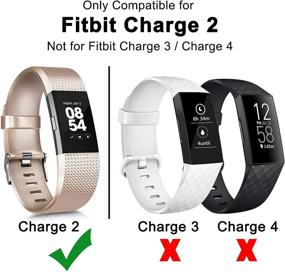 img 3 attached to 🏋️ Amzpas 5 Pack Спортивные Браслеты: Стильные Запасные Ремешки для Fitbit Charge 2 для Женщин и Мужчин