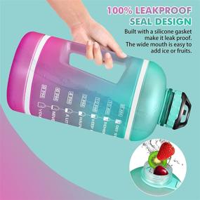 img 2 attached to 🍶 ZOMAKE Gallon Water Bottle with Straw & Time Marker - Stay Hydrated with 64/128 oz Motivational Water Jug | BPA Free Leakproof Large Water Bottle