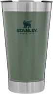 stanley 16oz hammertone green classic vacuum insulated pint glass - stay chill логотип