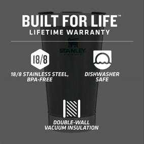 img 3 attached to Stanley 16oz Hammertone Green Classic Vacuum Insulated Pint Glass - Stay Chill