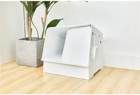 img 3 attached to 🐱 ULTIMATE Solution for Cat Owners: INSTACHEW Villa Semi Enclosed Cat Litter Box with Scoop, Auto LED Light, Ventilated Design - Petkit Included!