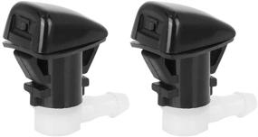 img 4 attached to 🚿 2pcs X AUTOHAUX 68269108AA Single Hole Windshield Washer Nozzle Sprayer - Dodge Durango 2011-2019 Replacement