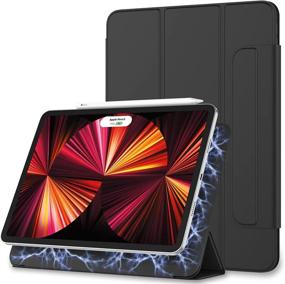 img 4 attached to 🖥️ ZryXal iPad Pro 11 Inch Case 2021(3rd Generation) | Magnetic Smart Cover | Auto Sleep/Wake | Black