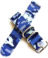 🔥 premium 2-piece ballistic nylon zulu style watch band strap with military buckle, available in multiple colors and camo patterns (sizes: 18mm, 20mm, 22mm, 24mm) logo