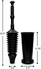 img 2 attached to 🚽 Highly Efficient Master Plunger MP1600-TB 1.6 Gallon Low Flush Toilet Plunger Featuring Funnel Nose Design, Complete with Tall Bucket - Enhanced in Sleek Black Shade