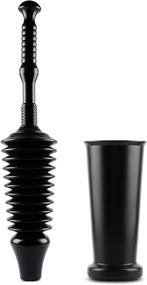 img 4 attached to 🚽 Highly Efficient Master Plunger MP1600-TB 1.6 Gallon Low Flush Toilet Plunger Featuring Funnel Nose Design, Complete with Tall Bucket - Enhanced in Sleek Black Shade