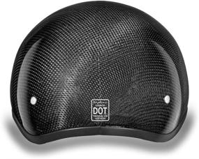 img 1 attached to Daytona Helmets: Carbon Fiber 100% DOT-Approved Motorcycle Half Helmet - Skull Cap Series