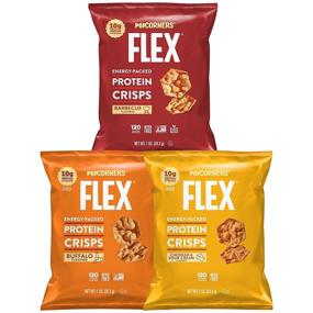 img 4 attached to Popcorners Flex Energy Protein Crisps - Sampler Variety Pack with 10g Protein Per Serving, 3 Flavors, 20 Pack