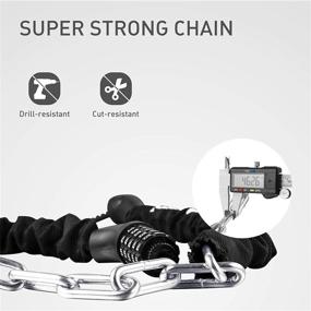 img 2 attached to 🔒 Terra Hiker Coiling Bike Chain Lock with 5-Digit Combination, Keyless Design for Optimized Bicycle Security