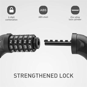 img 3 attached to 🔒 Terra Hiker Coiling Bike Chain Lock with 5-Digit Combination, Keyless Design for Optimized Bicycle Security