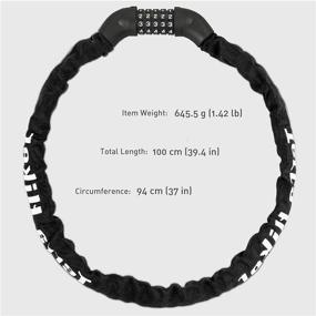 img 1 attached to 🔒 Terra Hiker Coiling Bike Chain Lock with 5-Digit Combination, Keyless Design for Optimized Bicycle Security