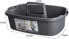 img 1 attached to Versatile Large Portable Shower Caddy Tote - Ideal for Bathroom, Garden, Kitchen, Cleaning Supplies - Gray