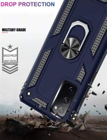 img 1 attached to 📱 LUMARKE Samsung S20 FE Case: Military Grade Heavy Duty Cover with Screen Protector, Shockproof Design and Magnetic Kickstand for Car Mount - Protective Phone Case for Samsung Galaxy S20 FE Blue