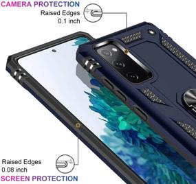 img 2 attached to 📱 LUMARKE Samsung S20 FE Case: Military Grade Heavy Duty Cover with Screen Protector, Shockproof Design and Magnetic Kickstand for Car Mount - Protective Phone Case for Samsung Galaxy S20 FE Blue