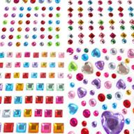 💎 scettar self-adhesive rhinestones for crafts: 4338pcs bulk pack assorted gems - 20 sheets, acrylic crystal stickers ideal for embellishing anything (a) logo