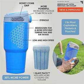 img 3 attached to 🌬️ Sharper Image Breeze Blast Ultra - New & Improved Personal Air Cooler, Portable and Versatile for Indoor/Outdoor Use, Includes Unit and 1 Blast Pack Ice Pack (Blue)