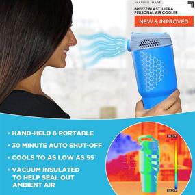 img 2 attached to 🌬️ Sharper Image Breeze Blast Ultra - New & Improved Personal Air Cooler, Portable and Versatile for Indoor/Outdoor Use, Includes Unit and 1 Blast Pack Ice Pack (Blue)