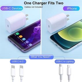 img 3 attached to 2-портовое зарядное устройство Eversame USB C | Зарядное устройство 25W USB C для Samsung Galaxy S21/S20/S21 Ultra, S10/S10+, Galaxy Note 20/20 Ultra/10/10+, iPhone 12/12 Mini/12 Pro Max и других устройств (белый)