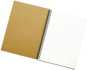 img 3 attached to 📚 Spiral Sketch Book Large Notebook Kraft Cover 8.5x11-Inch - Blank Pad for Drawing & Painting | 200 Pages/100 Sheets (1 Pack)