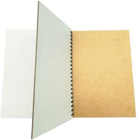 img 1 attached to 📚 Spiral Sketch Book Large Notebook Kraft Cover 8.5x11-Inch - Blank Pad for Drawing & Painting | 200 Pages/100 Sheets (1 Pack)