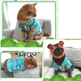 img 1 attached to 🐱 Tom Nook Costume for Cats and Small Dogs - Perfect Pet Halloween Cosplay