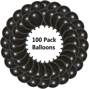 img 3 attached to 🎈 100-Pack 5-Inch Black Party Balloons for Birthday, Retirement, Bumble Bee, Farewell, Memorial, Going Away, Basketball, and Construction Themed Parties - Elecrainbow