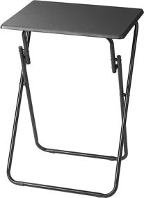 img 1 attached to 🍽️ Convenient and Stylish Urban Shop Black Folding TV Tray Table: Easily Enjoy Meals and Activities Anywhere!