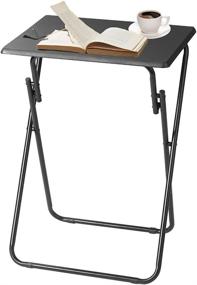 img 4 attached to 🍽️ Convenient and Stylish Urban Shop Black Folding TV Tray Table: Easily Enjoy Meals and Activities Anywhere!