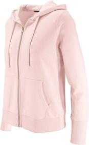 img 3 attached to 👚 ClothingAve. Lightweight Women's Zip-Up Hoodie - Comfy, Active, Casual Jacket for Running - Long Sleeve Cotton Blend