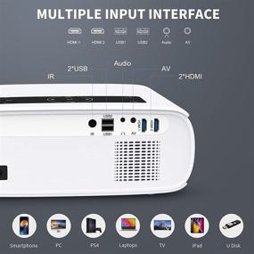img 1 attached to 📽️ TOPVISION 8500L Native 1080P Video Projector - 5G WiFi, 4K Supported, 300'' Bluetooth Movie Projector for Outdoor Use - Compatible with TV Stick, HDMI, AV, USB, PS4, Smart Phone