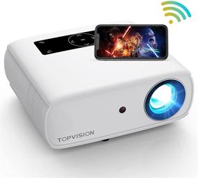 img 4 attached to 📽️ TOPVISION 8500L Native 1080P Video Projector - 5G WiFi, 4K Supported, 300'' Bluetooth Movie Projector for Outdoor Use - Compatible with TV Stick, HDMI, AV, USB, PS4, Smart Phone