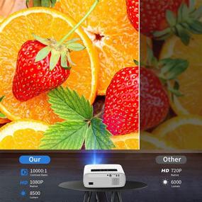 img 3 attached to 📽️ TOPVISION 8500L Native 1080P Video Projector - 5G WiFi, 4K Supported, 300'' Bluetooth Movie Projector for Outdoor Use - Compatible with TV Stick, HDMI, AV, USB, PS4, Smart Phone