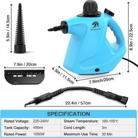 img 2 attached to 🧼 MLMLANT Handheld Steam Cleaner - Multi Purpose Portable Cleaning Machine for Upholstery, Grout, Curtains, Carpets, Windows, Cars, Tiles, Kitchens, Patios, and Home Use with 450ml Tank Capacity