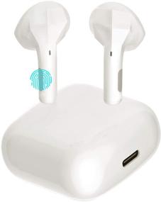 img 2 attached to Ultimate Waterproof Wireless Earbuds: Bluetooth 5.0, In-Ear Earphones with Charging Box (White)