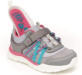 img 3 attached to Stride Rite Toddler Athletic Sneaker Girls' Shoes and Athletic