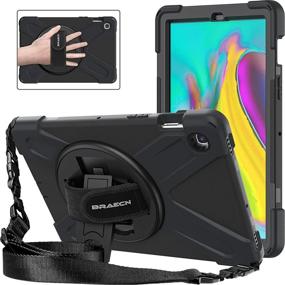 img 4 attached to 📱 BRAECNstock Heavy Duty Rugged Shockproof Case with Rotating Kickstand and Hand Strap for Samsung Galaxy Tab S5e 10.5 SM-T720/SM-T725/SM-T727 (2019) - Protective Tablet Cover