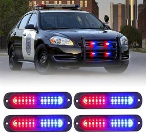 img 4 attached to 🚨 Xprite Red Blue LED Emergency Strobe Lights Kit: Safety Flashing Police Lights for Volunteer Vehicles Off-Road Trucks Cars SUV ATV UTV Motorcycle - 4PCS