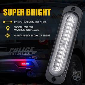 img 3 attached to 🚨 Xprite Red Blue LED Emergency Strobe Lights Kit: Safety Flashing Police Lights for Volunteer Vehicles Off-Road Trucks Cars SUV ATV UTV Motorcycle - 4PCS