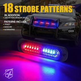 img 2 attached to 🚨 Xprite Red Blue LED Emergency Strobe Lights Kit: Safety Flashing Police Lights for Volunteer Vehicles Off-Road Trucks Cars SUV ATV UTV Motorcycle - 4PCS