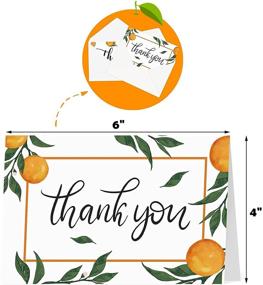 img 1 attached to 🍊 Little Cutie Thank You Cards Assortment: 36-Pack with Envelopes, Orange Stickers, Clementine Theme Party Supplies, Ideal for Baby Showers and Gifts, 4 x 6 Inches