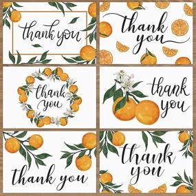 img 3 attached to 🍊 Little Cutie Thank You Cards Assortment: 36-Pack with Envelopes, Orange Stickers, Clementine Theme Party Supplies, Ideal for Baby Showers and Gifts, 4 x 6 Inches