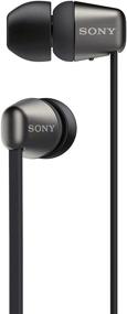 img 3 attached to Sony WI-C310/B Wireless In-Ear Headset with Built-in Mic for Phone Calls - Black