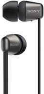 sony wi-c310/b wireless in-ear headset with built-in mic for phone calls - black logo