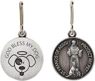 🐶 stylish silver toned st. francis pet collar medal for enhanced pet safety, 1 inch logo