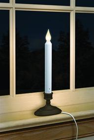 img 2 attached to 🕯️ Xodus Innovations FPC1370A Electric LED Plug-in Flameless Window Candle: Dusk to Dawn Sensor, Flame Color Change (Amber/White), Aged Bronze/Black