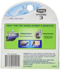 img 3 attached to 🪒 Schick Hydro Razor Blade Refills for Men - 4 Count +1 Hydro 5 Refill (Pack of 2) - Superior Shaving Experience
