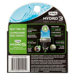 img 1 attached to 🪒 Schick Hydro Razor Blade Refills for Men - 4 Count +1 Hydro 5 Refill (Pack of 2) - Superior Shaving Experience
