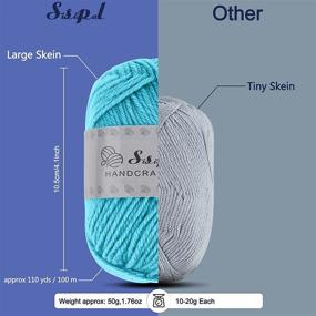 img 2 attached to 🧶 Premium 20x50g Acrylic Yarn Skeins with 37 Crochet Kit - Sisipal 2200 Yards Assorted Yarn for Crocheting and Knitting - Soft Yarn Bulk with Starter Crochet Kit for Adults and Kids!