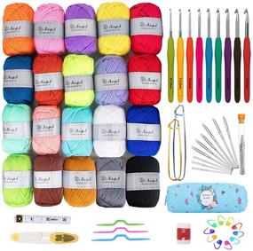 img 4 attached to 🧶 Premium 20x50g Acrylic Yarn Skeins with 37 Crochet Kit - Sisipal 2200 Yards Assorted Yarn for Crocheting and Knitting - Soft Yarn Bulk with Starter Crochet Kit for Adults and Kids!