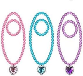 img 1 attached to Princess Included Necklaces Bracelets Girls（Pink、Purple、Blue ）